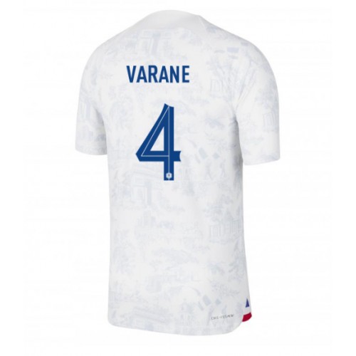 France Raphael Varane #4 Replica Away Stadium Shirt World Cup 2022 Short Sleeve